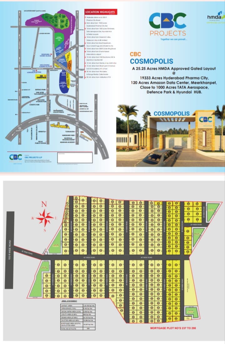 Plots near Futurecity FCDA office - Hyderabad 9701498367